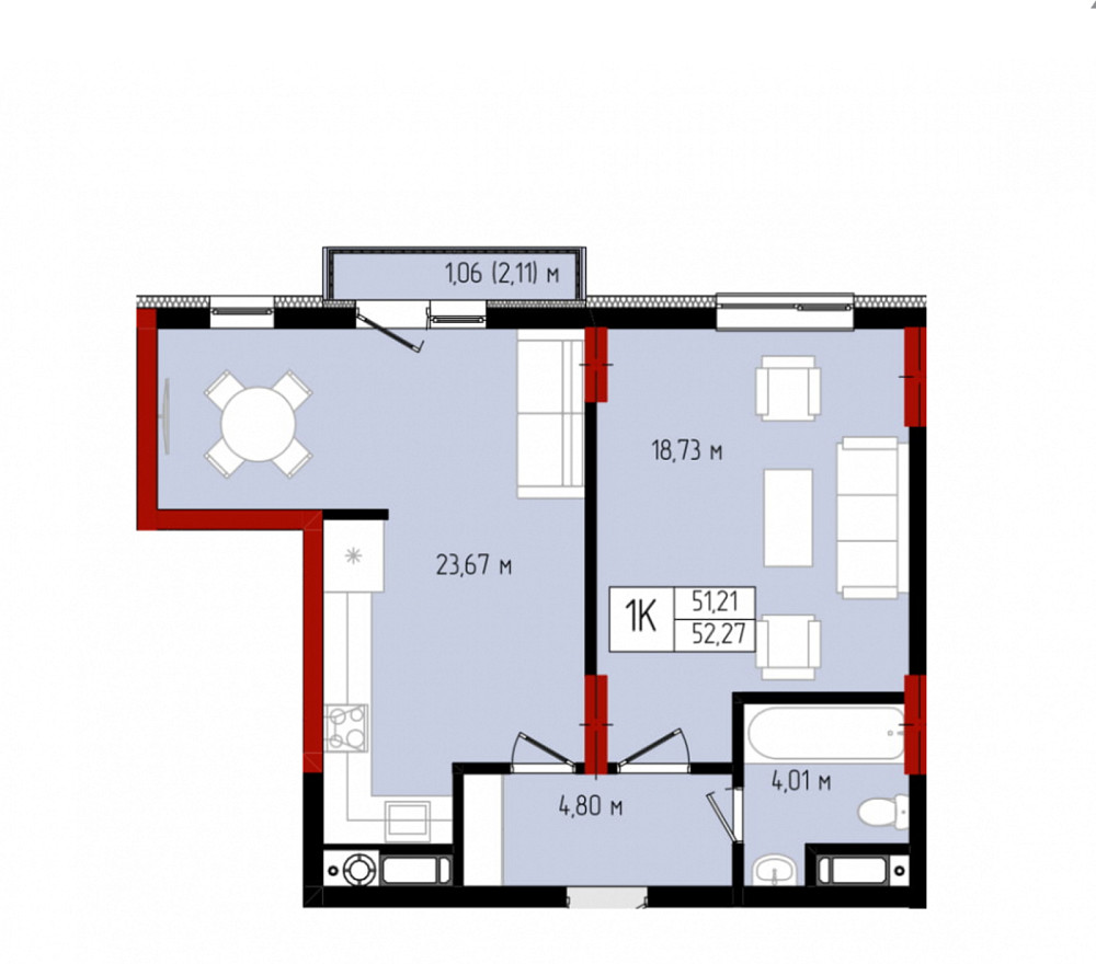 Продаж Квартира 1-кімнатна на Бельведерська-Ленкавського Івано-Франківськ - фото 4