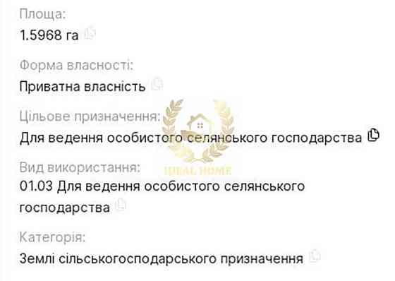 Продаж земельної ділянки 1.6 га на 40 лет Октября ул. Козаровичі