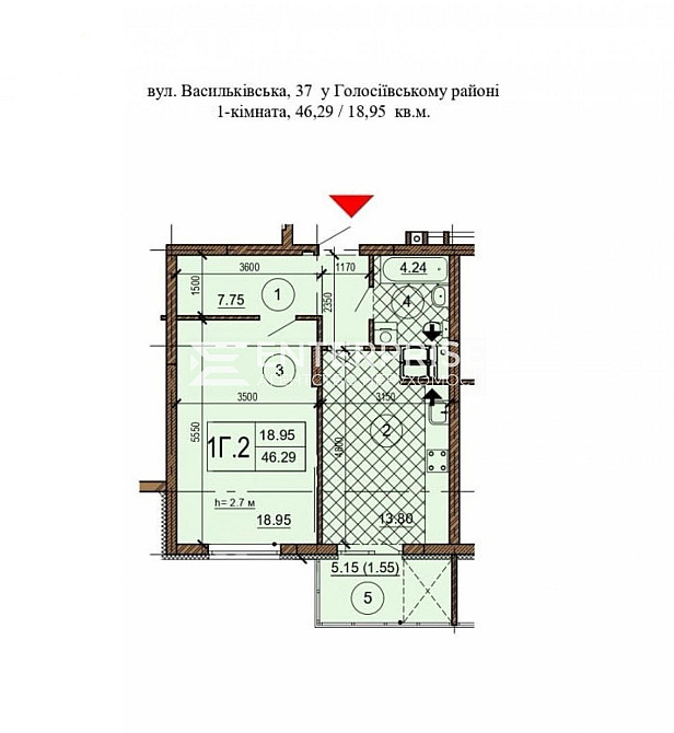 Оренда Квартира 1-кімнатна, 2/25 поверх на вул. Васильківська Київ - фото 16