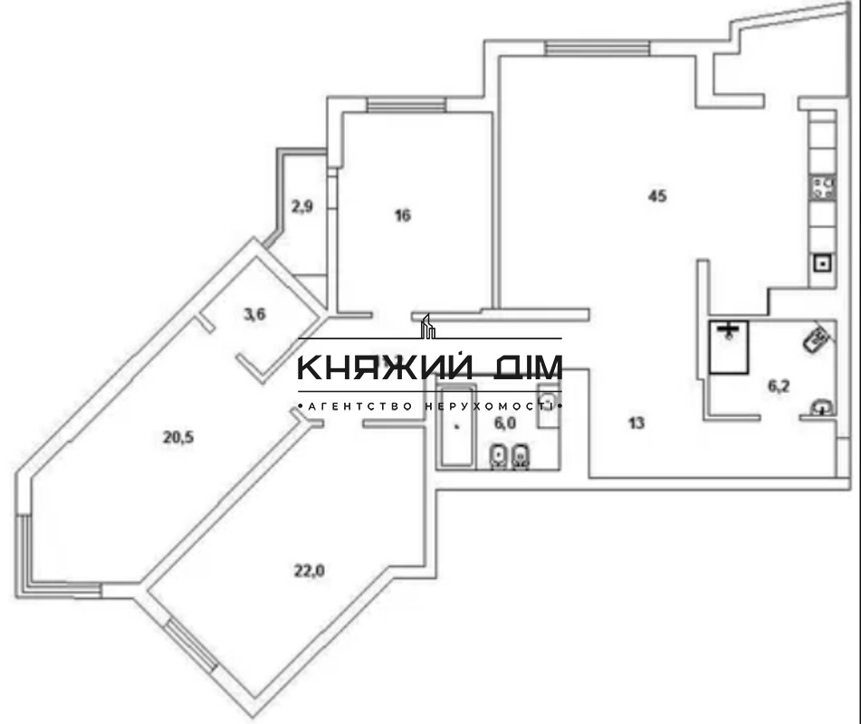 Продаж 4-х к.кв. студіо в ЖК Корона по вул. Княжий Затон ст. м. Осокорки Код об 21144542 Київ - фото 17