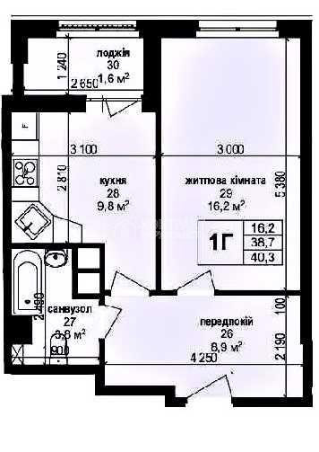 Продаж Квартира 1-кімнатна, 6/17 поверх на вул. Героїв Харкова Харків - фото 4