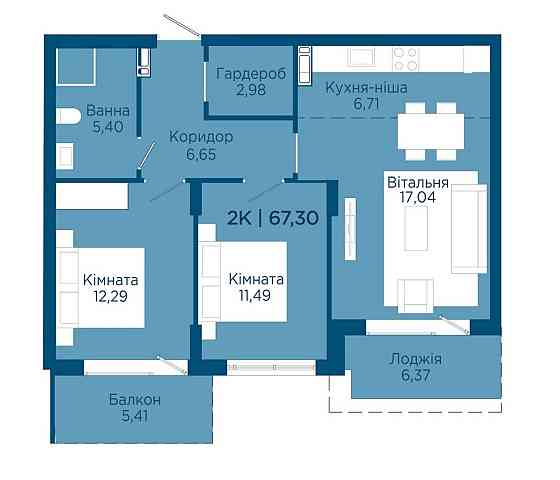 Продаж Квартира 2-кімнатна, 1/10 поверх Івано-Франківськ