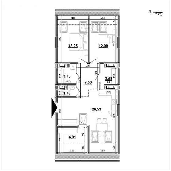 Продаж Квартира 2-кімнатна, 6/6 поверх на вул. Промислова Львів