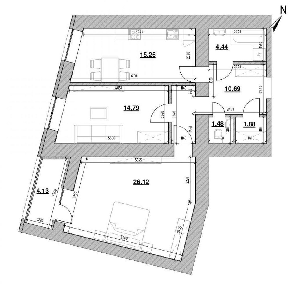 Продаж Квартира 2-кімнатна, 8/12 поверх на вул. Залізнична Львів - фото 5