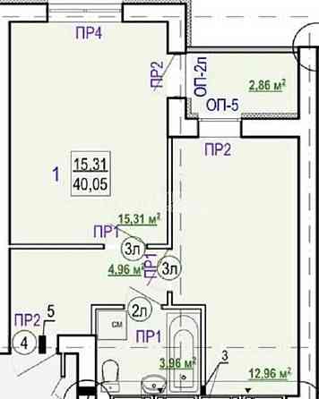 Продаж Квартира 1-кімнатна, 1/9 поверх на вул. Борткевича Харьков
