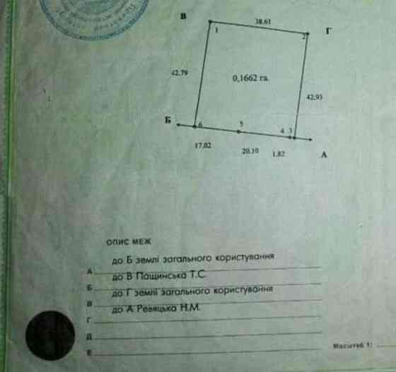 Продаж земельної ділянки 17 соток Гора