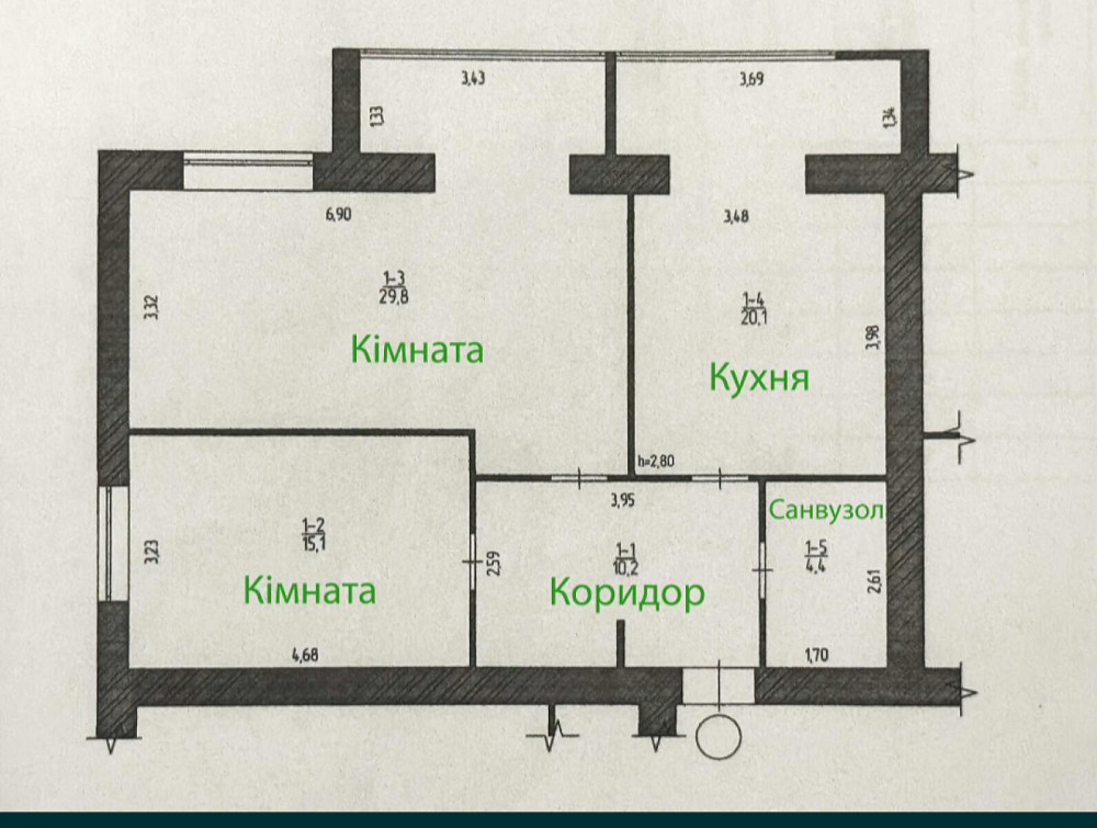 Продаж Квартира 2-кімнатна, 12/12 поверх на вул. Миру Житомир - фото 10