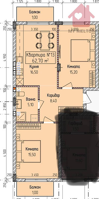 Продаж 1к Квартира 41.1 кв.м Загорська, 178 Ужгород - фото 11