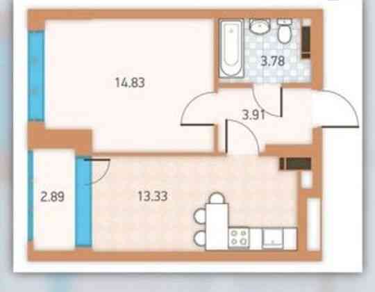 Продаж Квартира 1-кімнатна, 8/25 поверх на Братиславська, 8 Київ
