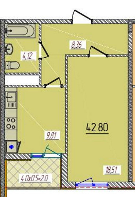 Однокомнатная квартира в Жемчужном квартале на Краснова Одесса - изображение 19