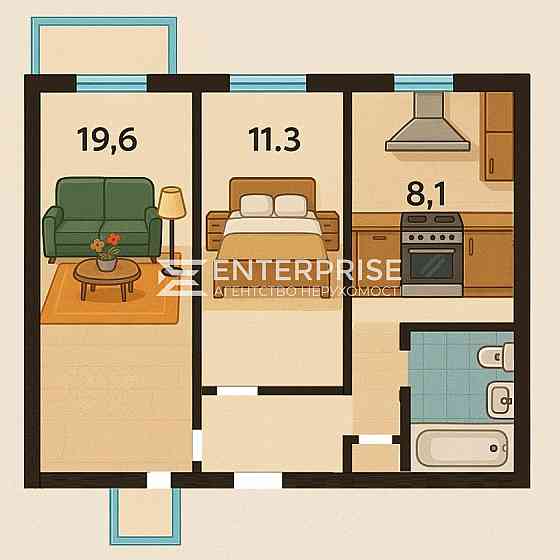 Продаж 2к Квартира 45.8 кв.м Николая Михновского вул. Київ