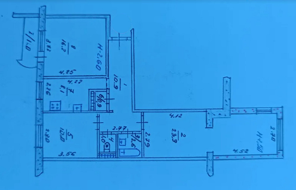 Продаж Квартира 3-кімнатна, 2/9 поверх Тернопіль - фото 1