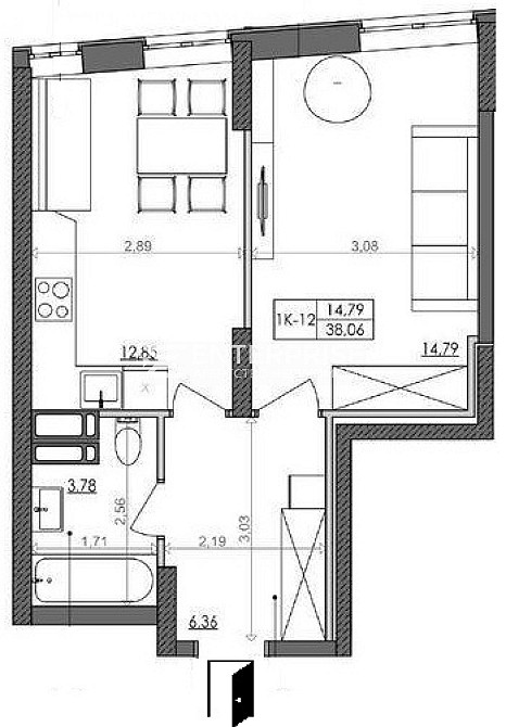 Продаж 1к Квартира 38.1 кв.м Наддніпрянське шосе вул. Київ - фото 2