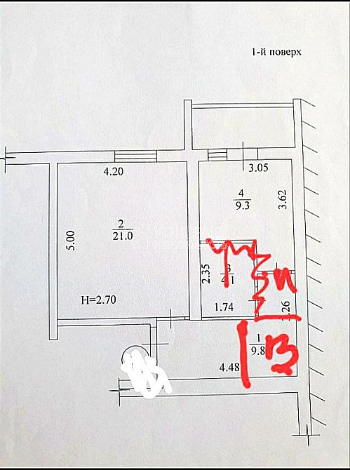 Продаж Квартира 1-кімнатна, 1/9 поверх на вул. Домобудівельна Харків - фото 8