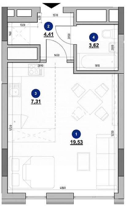 Продаж Квартира 1-кімнатна, 8/14 поверх на вул. Андрія Верхогляда Київ - фото 8