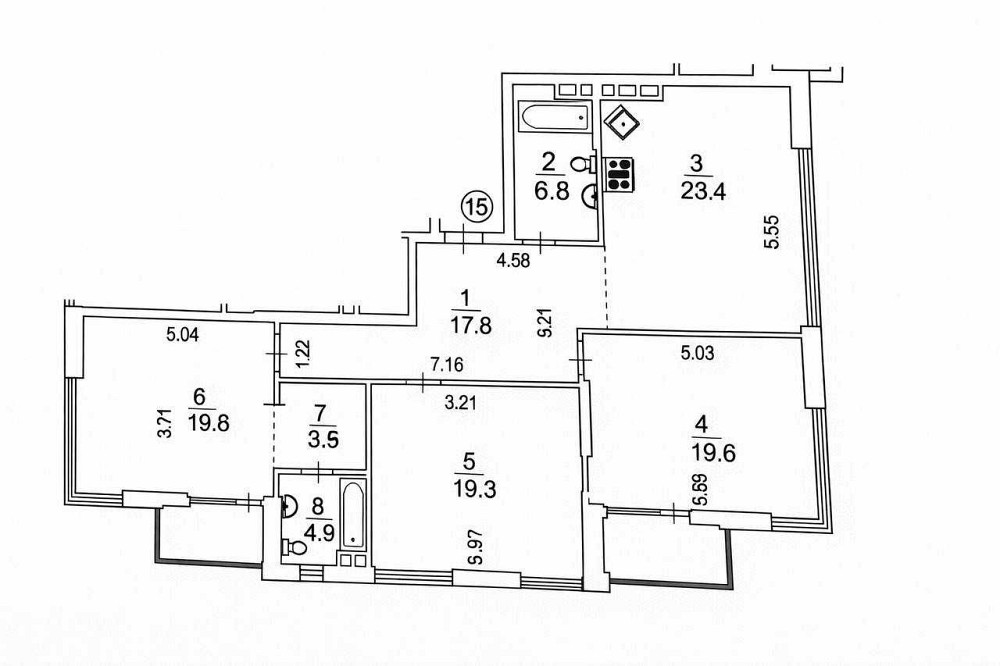 Продаж Квартира 4-кімнатна, 5/21 поверх на Джона Маккейна вул., д. 3А Київ - фото 15