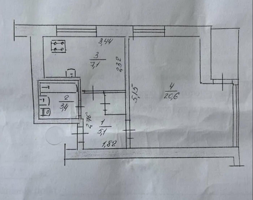 Продаж Квартира 1-кімнатна, 2/5 поверх на вул. чуднівська Житомир - фото 16