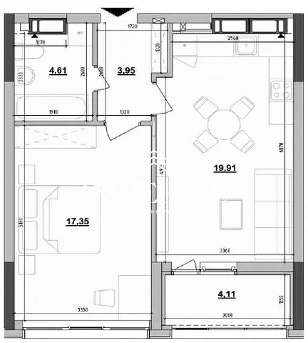 Продаж Квартира 1-кімнатна, 20/26 поверх на вул. Коновальця Євгена Київ - фото 9