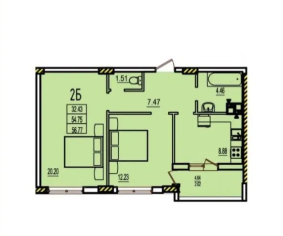 Продаж Квартира 2-кімнатна на ул. Строительная, 48/50 Лиманка