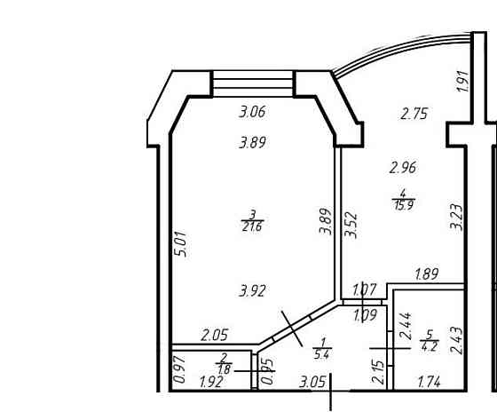 Продаж Квартира 1-кімнатна, 5/10 поверх на Галицька вул., 141б Івано-Франківськ