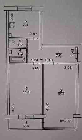 Продаж Квартира 2-кімнатна, 5/9 поверх на Берестейський просп. (Перемоги) вул., д. 21 Kiev
