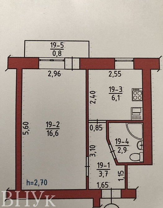 Продаж Квартира 1-кімнатна, 5/5 поверх на Волі Луцк - изображение 7
