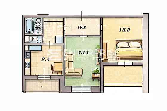 Продаж Квартира 2-кімнатна, 16/18 поверх на вул. Каштановая Київ