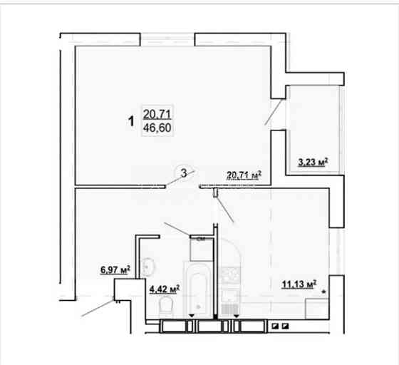 Продаж Квартира 1-кімнатна, 15/16 поверх на вул. Борткевича Харків