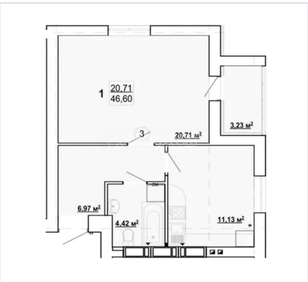 Продаж Квартира 1-кімнатна, 15/16 поверх на вул. Борткевича Харків - фото 1
