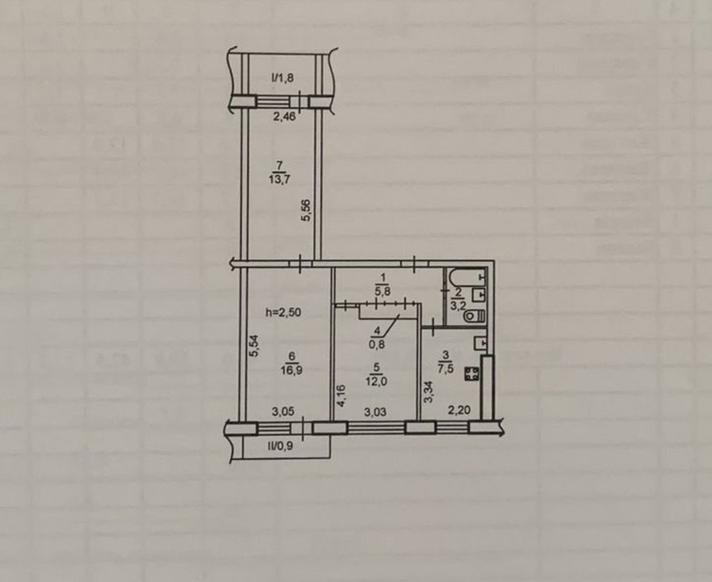 Продаж Квартира 3-кімнатна, 9/9 поверх на Калиновая ул., 49 Дніпро - фото 15