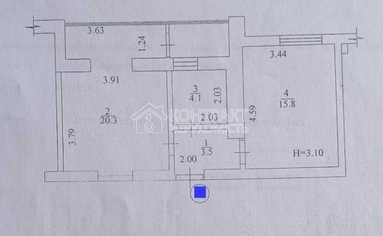 Продаж Квартира 1-кімнатна, 6/8 поверх на вул. Сумська Kharkiv - photo 1