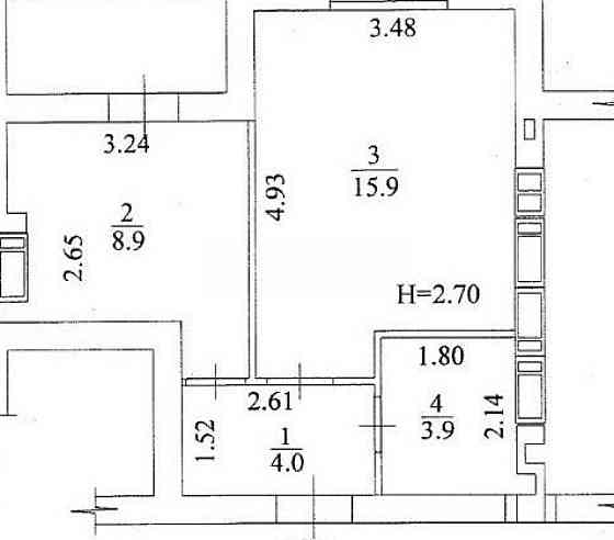 Продаж Квартира 1-кімнатна, 6/9 поверх на вул. Борткевича Харків
