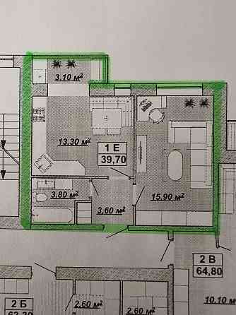 Продаж Квартира 1-кімнатна, 14/14 поверх на вул. Княгинин Івано-Франківськ