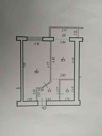 Продаж Квартира 1-кімнатна, 11/12 поверх на Дорошенка Гетьмана вул., 22Б Івано-Франківськ