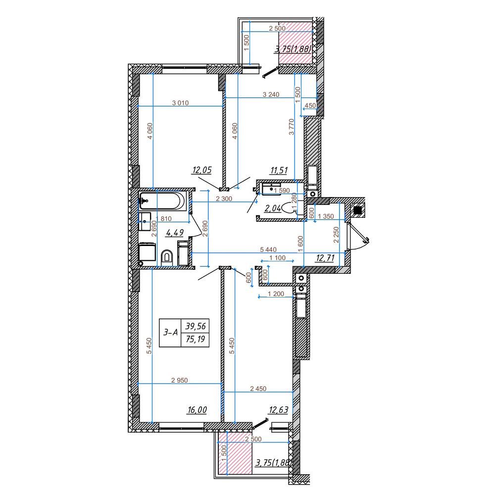 Продаж Квартира 3-кімнатна, 12/13 поверх на Нова-2, 5 Бориспіль - фото 17