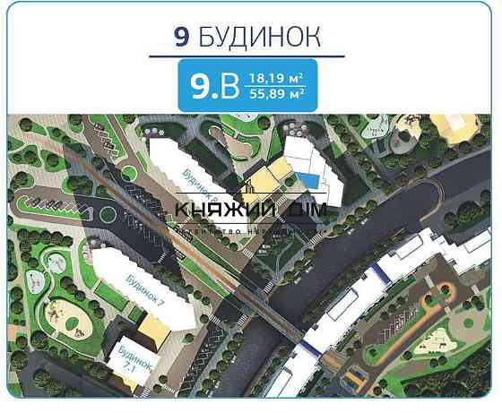 Продаж видової 1-кімнатної квартири в ЖК Зарічний. № 21114979 Київ