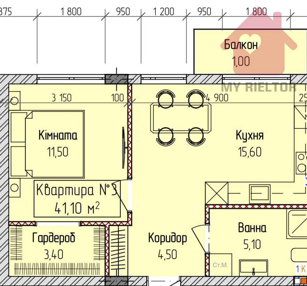 Продаж 1к Квартира 41.1 кв.м Загорська, 178 Ужгород - фото 8
