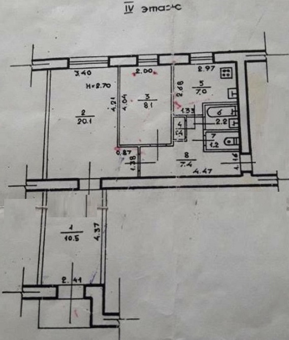 3-х-комн .Фонтан в жилом состоянии пол ламинат бойлер Odessa - photo 10
