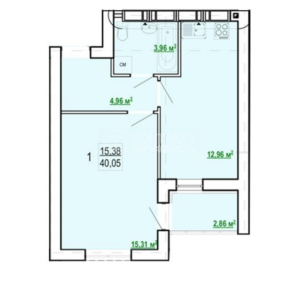 Продаж Квартира 1-кімнатна, 8/9 поверх на вул. Борткевича Харків - фото 5