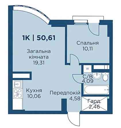 Продаж Квартира 1-кімнатна, 14/16 поверх на вул. Незалежності Івано-Франківськ