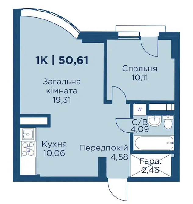 Продаж Квартира 1-кімнатна, 14/16 поверх на вул. Незалежності Івано-Франківськ - фото 2