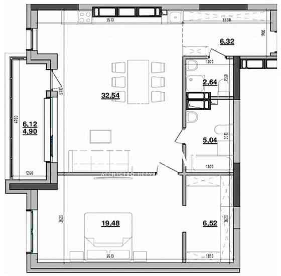 Продаж Квартира 1-кімнатна, 20/26 поверх на вул. Коновальця Євгена Киев