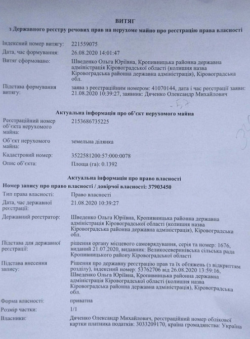 Продаж земельної ділянки 28 соток Кропивницький - фото 1