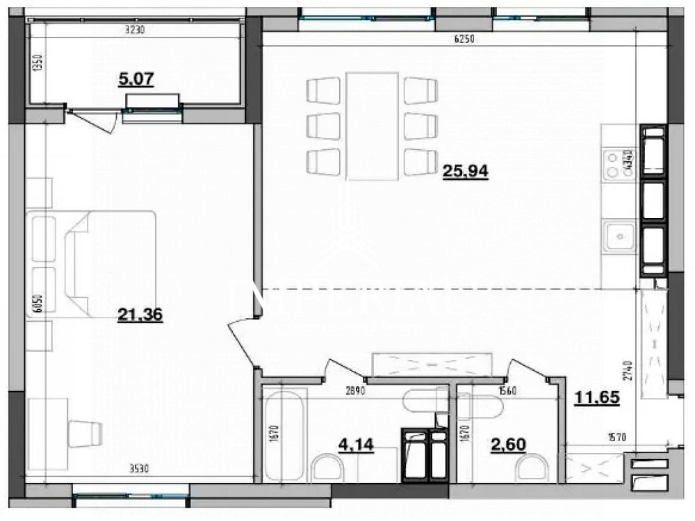 Продаж Квартира 1-кімнатна, 20/26 поверх на вул. Коновальця Євгена Київ - фото 6