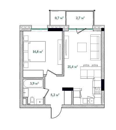 1 кімнатна квартира на березі Дніпра! ЖК Illinsky House, Поділ, Поштова площа, Річний вокзал Kiev