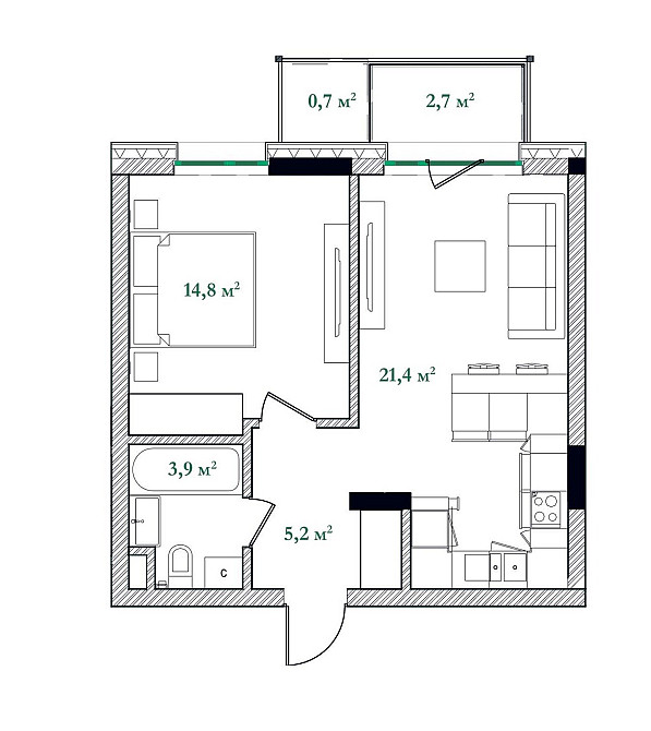 1 кімнатна квартира на березі Дніпра! ЖК Illinsky House, Поділ, Поштова площа, Річний вокзал Kiev - photo 5