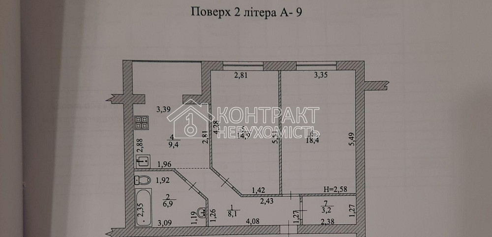 Продаж Квартира 2-кімнатна, 2/9 поверх на вул. Московський Харьков - изображение 14