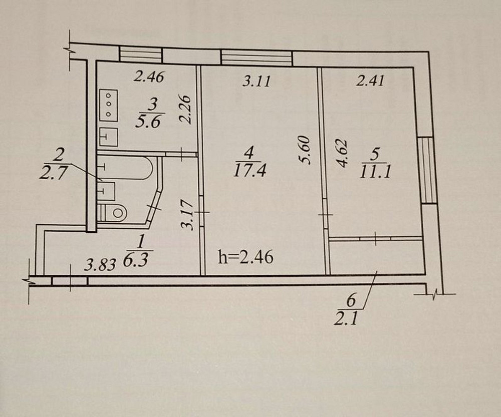 Продаж Квартира 2-кімнатна, 1/5 поверх на Батумская ул., 7 Дніпро - фото 12