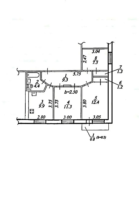 Продаж Квартира 3-кімнатна, 7/9 поверх на Березинская ул., 32 Дніпро - фото 17