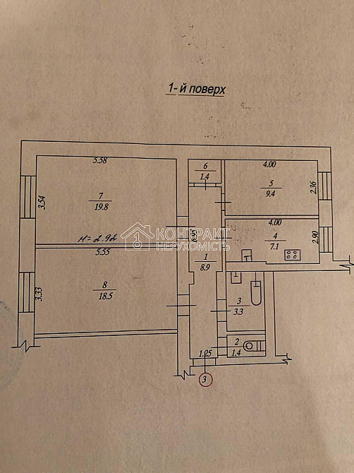 Продаж Квартира 3-кімнатна, 1/6 поверх на вул. Благовіщенська Харків - фото 11